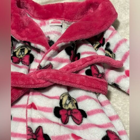 Disney Minnie Mouse Robe - pink & white - 2T - Picture 5 of 6
